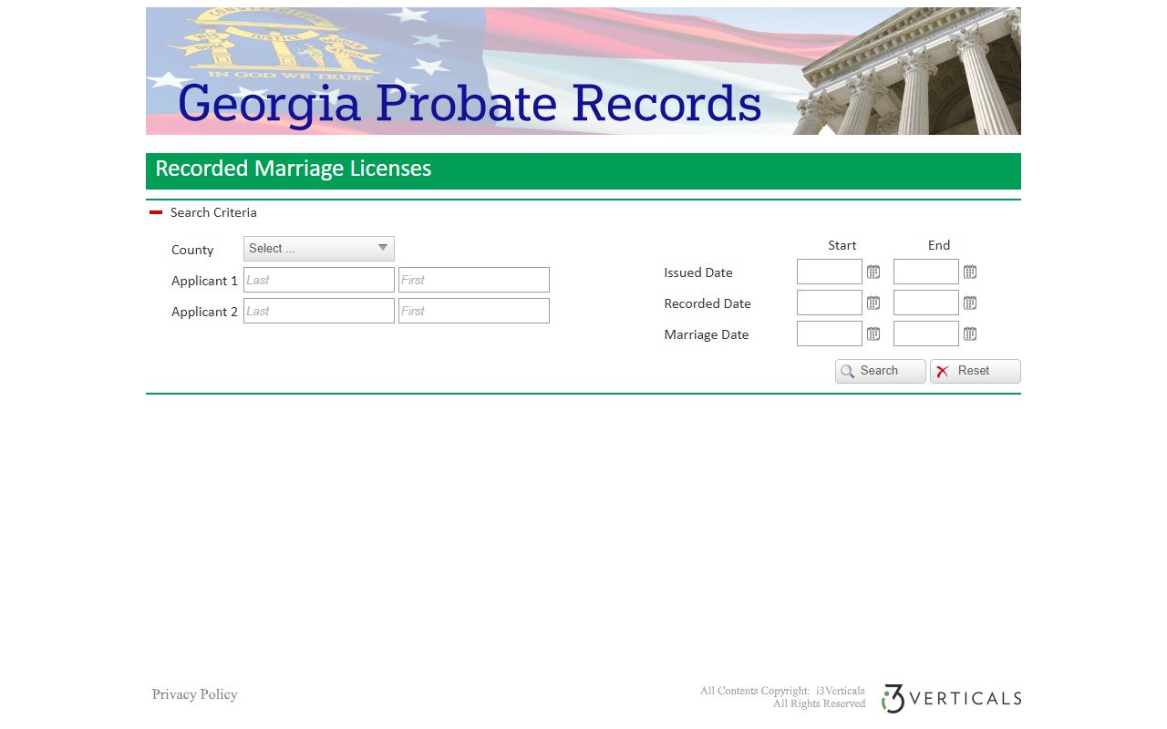 Bacon County marriage records search through Georgia Probate Records