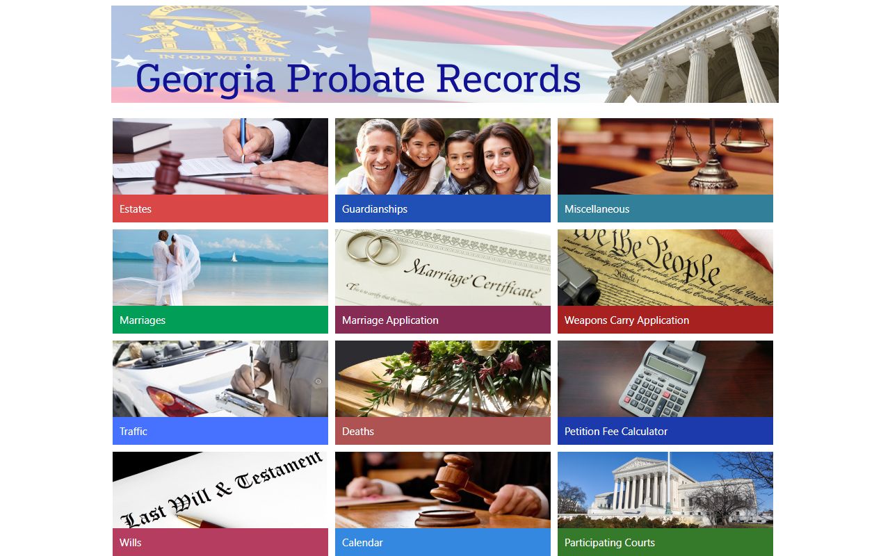 Bacon County probate records Georgia Probate Records portal